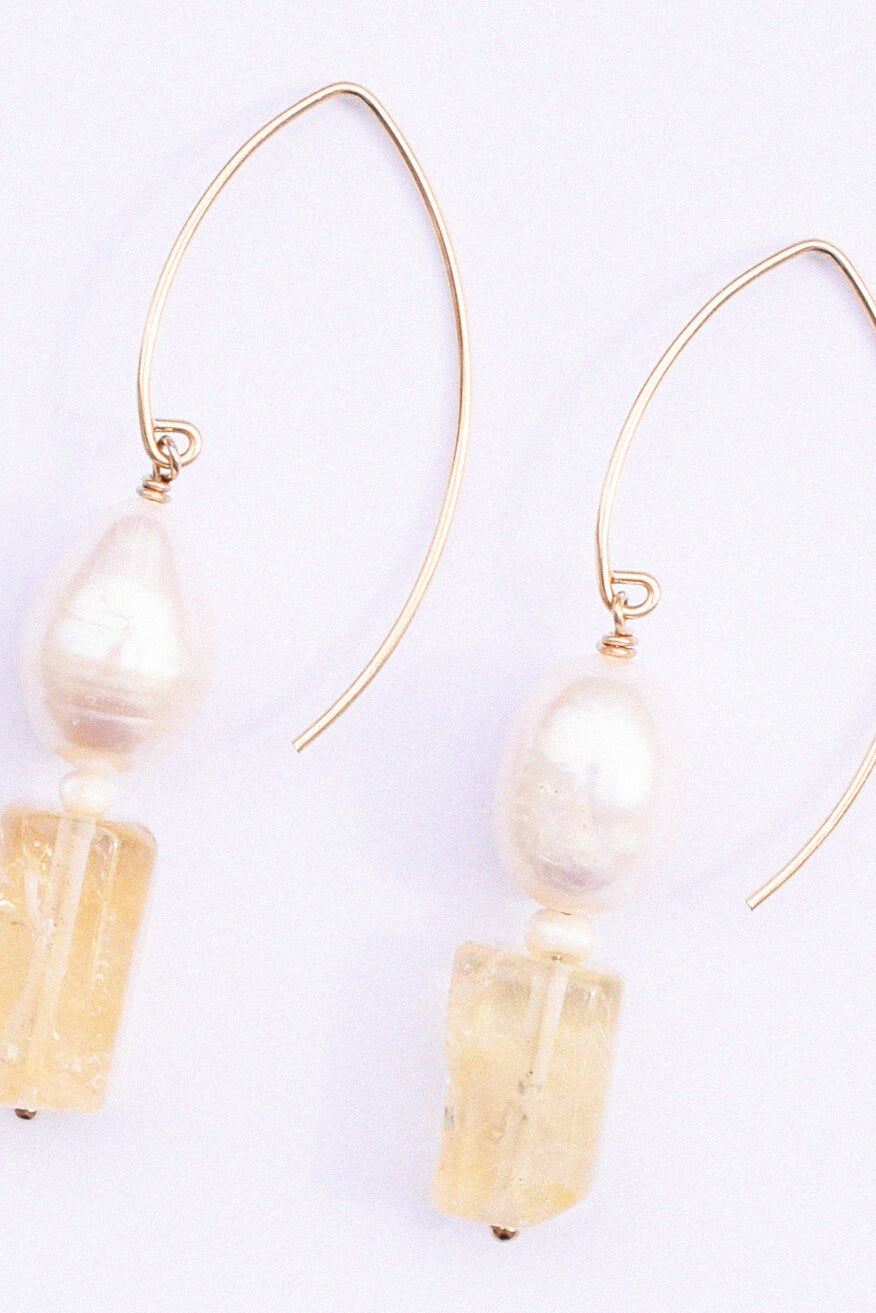 Riviera | Boucles d'oreilles Citrine