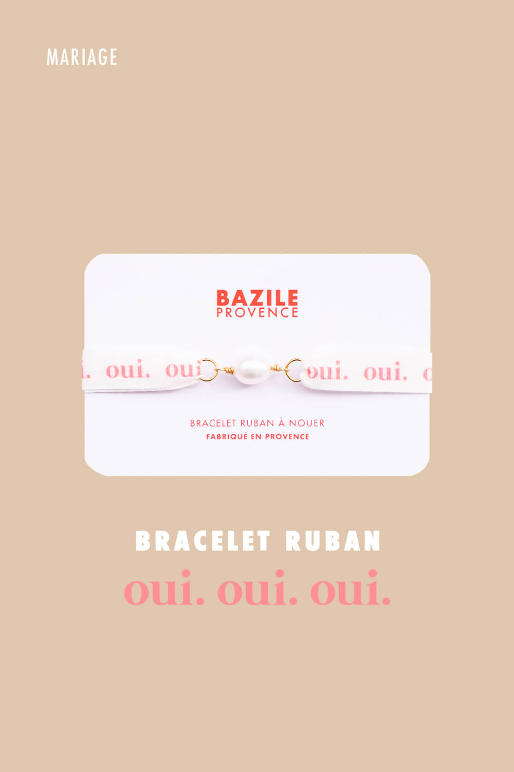 Bracelet ruban de la mariée