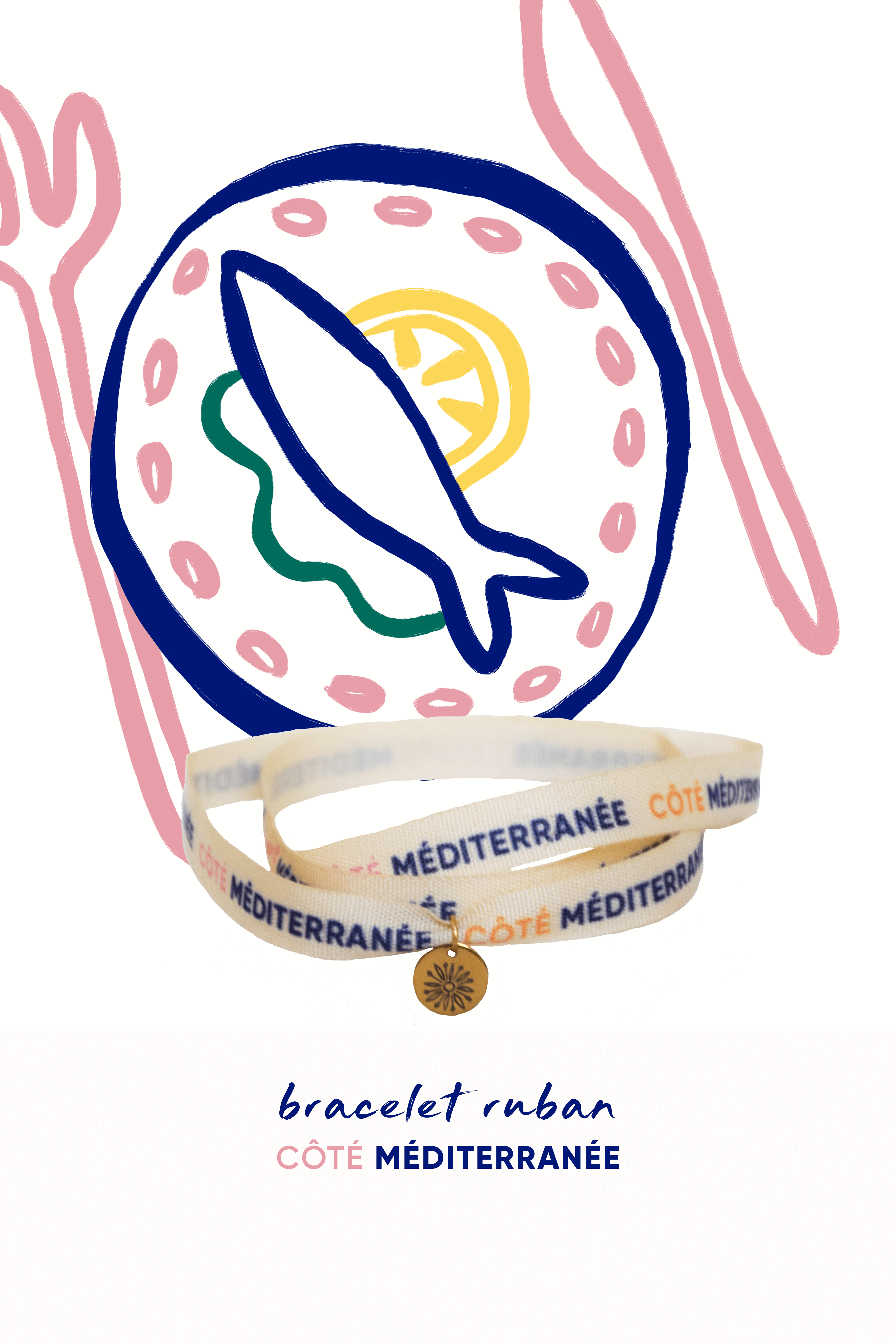 Provence x Bazile | Bracelet ruban Côté Méditerranée