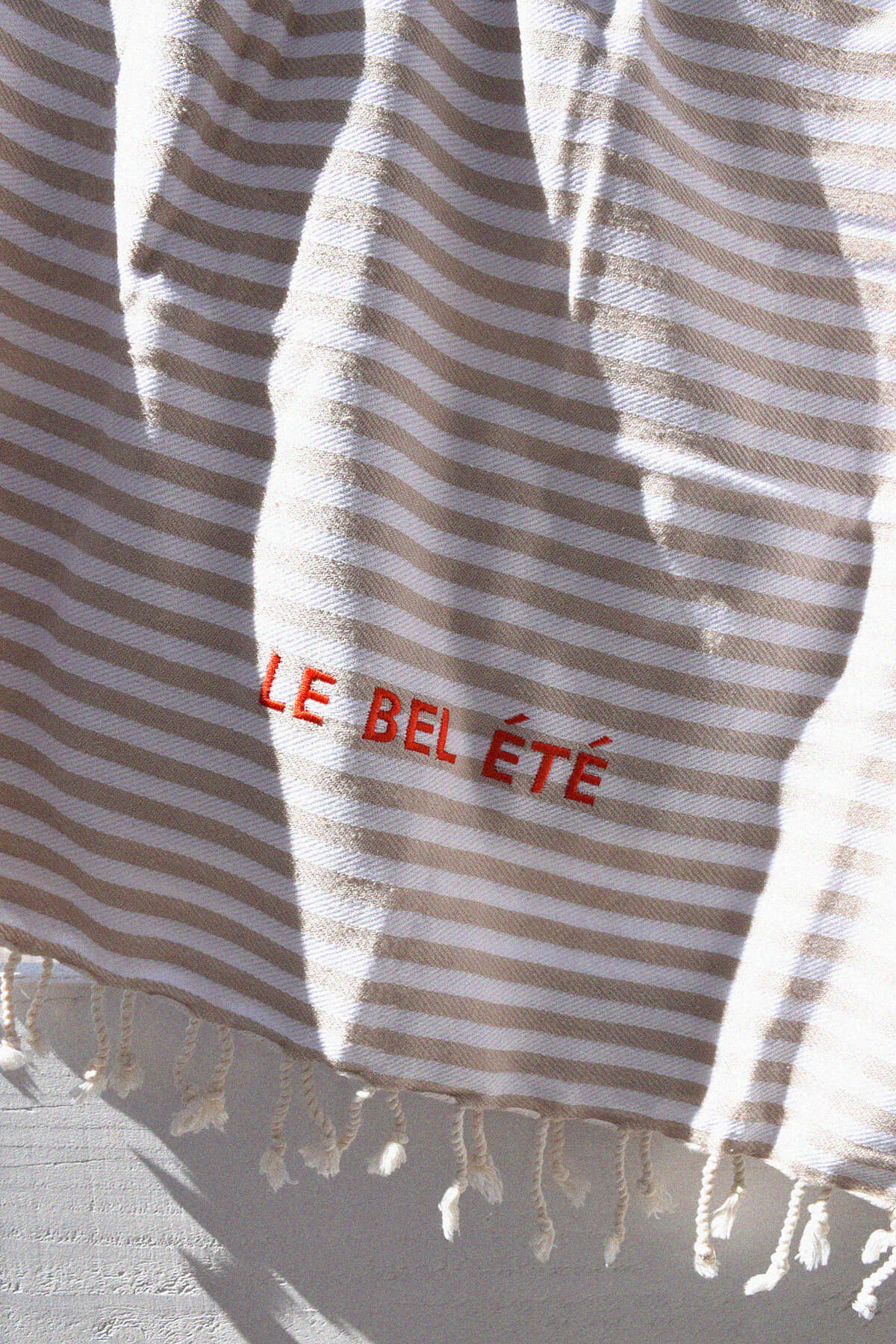 Fouta Le bel été | Rayures beiges