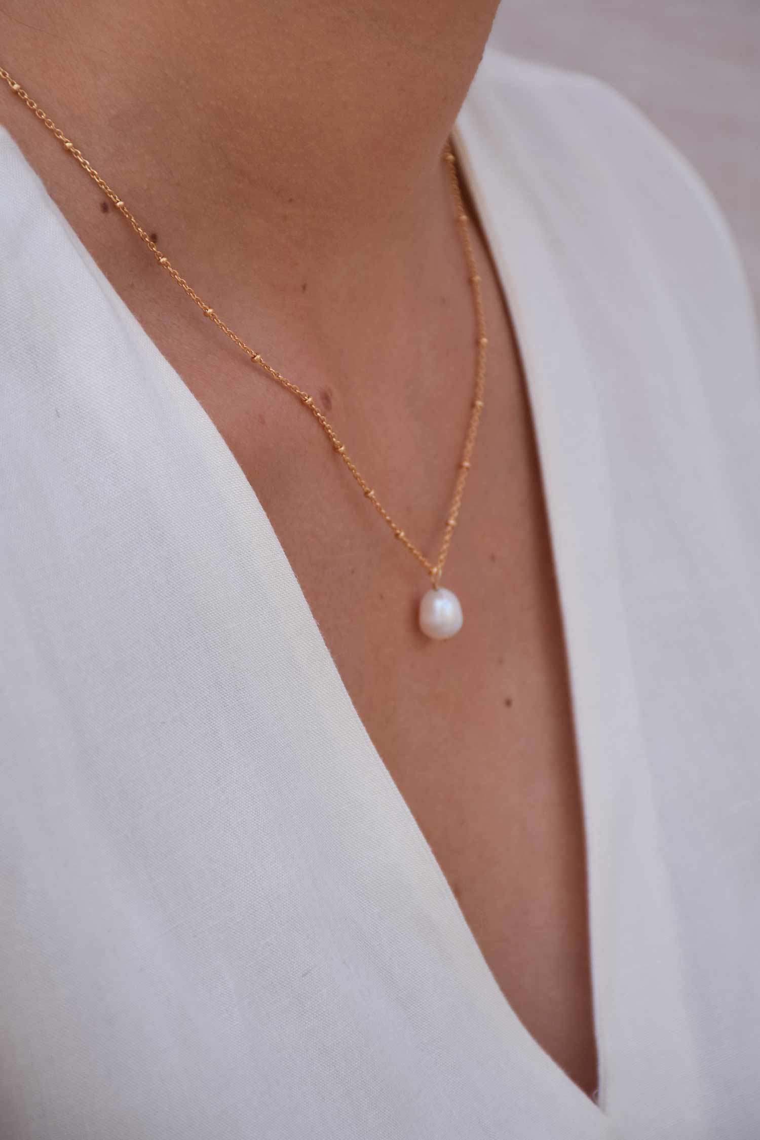 UZÈS | Collier gold filled perlé | BEST-SELLER - Bazile Provence (2551008034934)